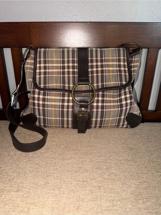 Burberry Handbags - RARE Burberry Vintage Wool Crossbody Bag